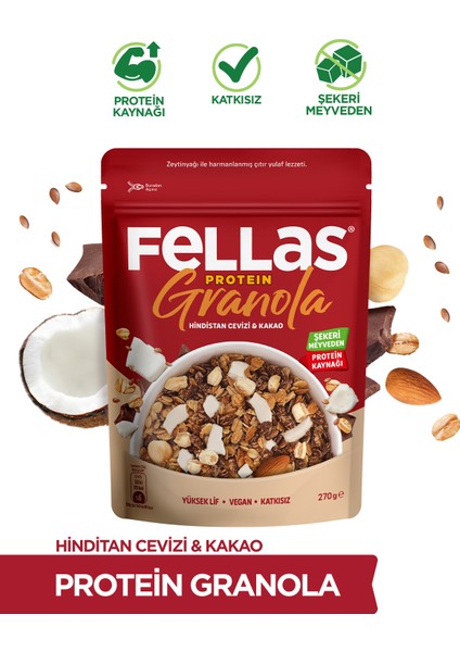 Protein Granola - Hindistan Cevizi & Kakao 270g