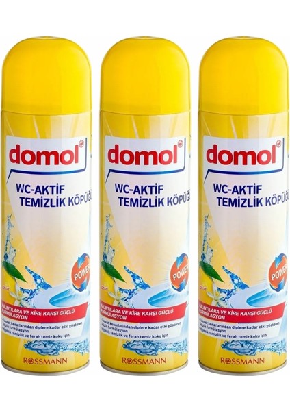 Tuvalet Temizleme Köpüğü Limon 500 ml X3 Adet