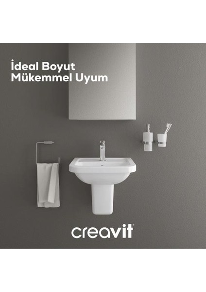 KY045 Key Köşeli Yarım Ayak Lavabo 36*45 cm fiyatları