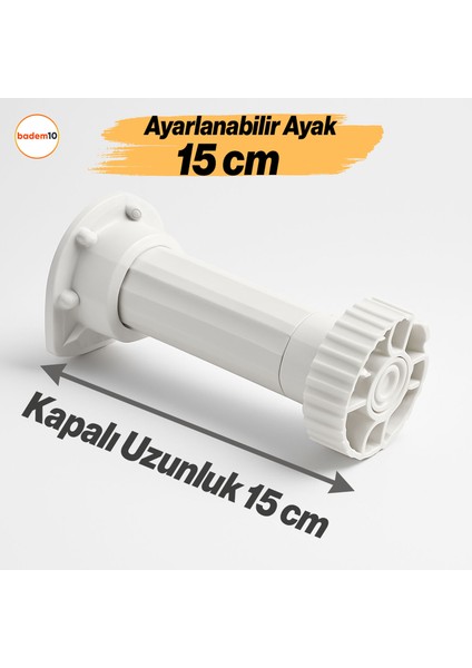 Ayarlanabilir 8 Adet 15 cm Plastik Ayak Mobilya Dolap Tezgah Yükseltme Yükseltici Ayakları Ayağı fırsatları