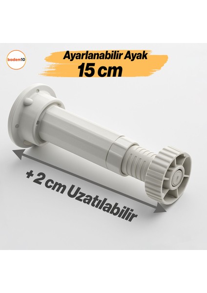 Ayarlanabilir 8 Adet 15 cm Plastik Ayak Mobilya Dolap Tezgah Yükseltme Yükseltici Ayakları Ayağı indirimleri