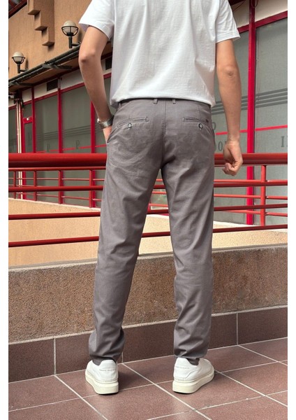 Erkek, Keten Dokuma, Pamuklu Kumaş, Regular Fit, Mevsimlik Pantolon 350 modelleri