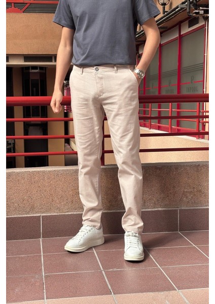 Erkek, Keten Dokuma, Pamuklu Kumaş, Regular Fit, Mevsimlik Pantolon 365 fırsatları