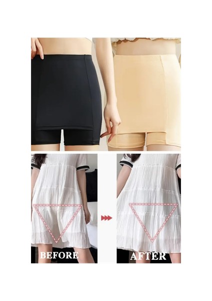 Dikişsiz Kaymaz Güvenlik Şortu – Çift Katmanlı, Konveks Tasarım, Buzlu Ipeksi Doku, Yazlık Ince Şort Altı Içlik | Dönmeyen, Terletmeyen Iç Şort