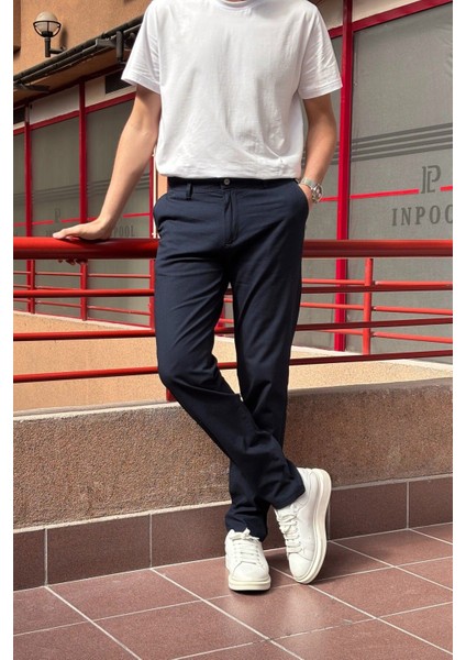 Erkek, Keten Dokuma, Pamuklu Kumaş, Regular Fit, Mevsimlik Pantolon 325 fırsatları