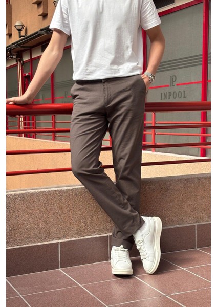 Erkek, Keten Dokuma, Pamuklu Kumaş, Regular Fit, Mevsimlik Pantolon 377 fırsatları