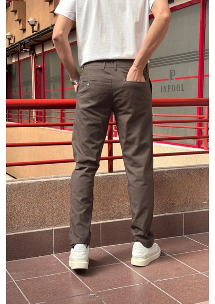 Erkek, Keten Dokuma, Pamuklu Kumaş, Regular Fit, Mevsimlik Pantolon 377
