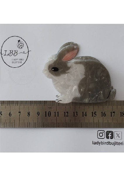 Ladybirdbujiteri Tavşan Lüks Kemik Mandal Toka indirimleri