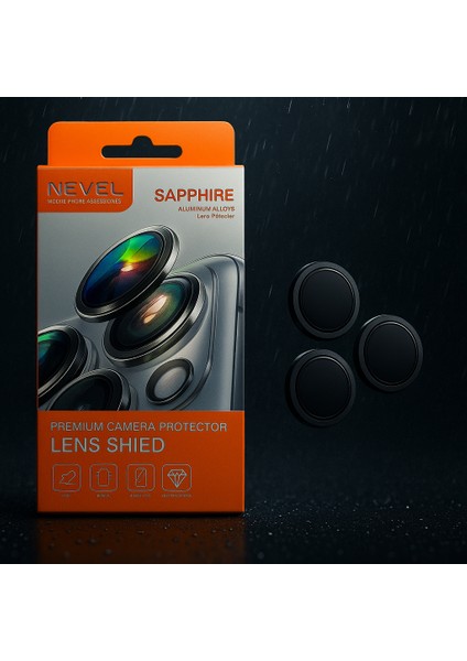 Sapphire – iPhone 15 Premium Telefon Kamera Lens Koruyucu