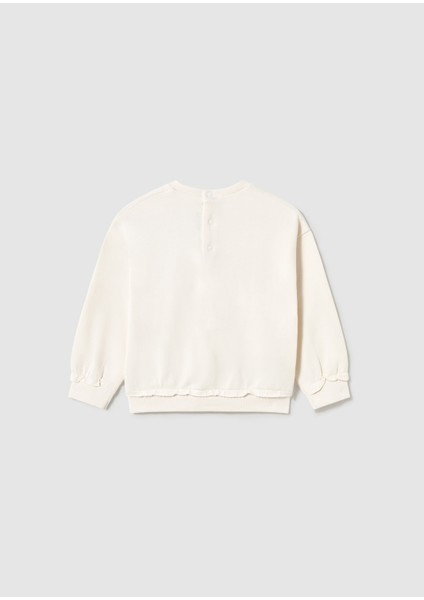 Kız Bebek Işlemeli Sweatshirt Açık Bej 1459 fiyatları