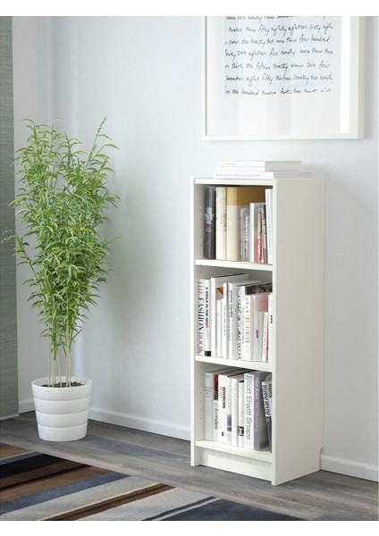 Bılly Kitaplık 40 x 28 x 106 cm Beyaz 2 Raflı Dayanıklı Dolap fırsatları
