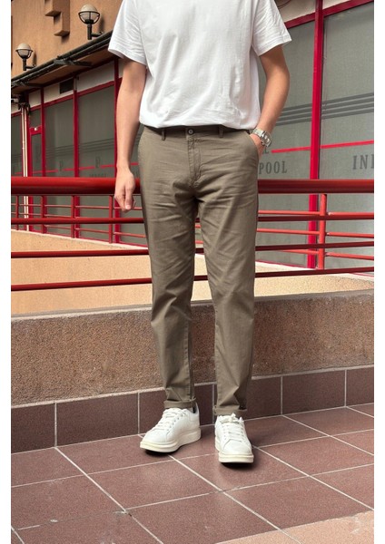 Erkek, Keten dokuma, Pamuklu kumaş, Regular fit, Mevsimlik Pantolon 294
