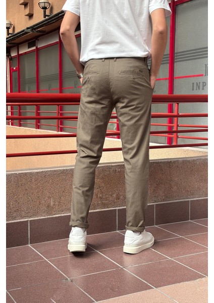 Erkek, Keten dokuma, Pamuklu kumaş, Regular fit, Mevsimlik Pantolon 294 fırsatları