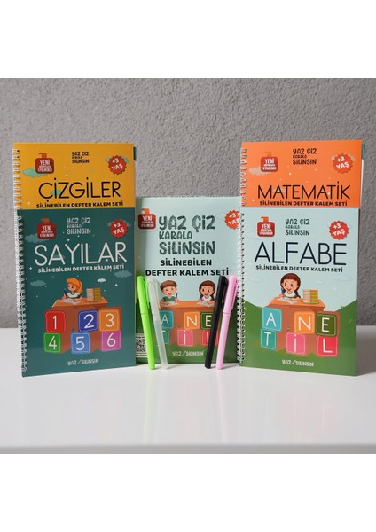 Yeni Müfredata Uygun Öğrenciler Için Türkçe Sihirli Yazı Defter Seti Ile Yazma Öğreniyorum Seti fiyatları