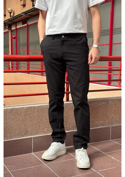 Erkek, Keten Dokuma, Pamuklu Kumaş, Regular Fit, Mevsimlik Pantolon 333