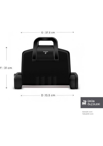 Future Essential Tost Makinesi Matte Black 1800 W 4 Dilim Kapasiteli