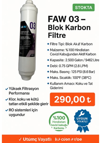 Kapalı Kasa Su Arıtma Cihazı 3. Filtresi