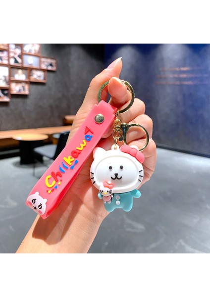 Çizgi Film Animasyon Stitch Serisi Yumuşak Kauçuk Anahtarlık Bebek Çantası Kolye Anahtarlık Küçük Hediye (Yurt Dışından)