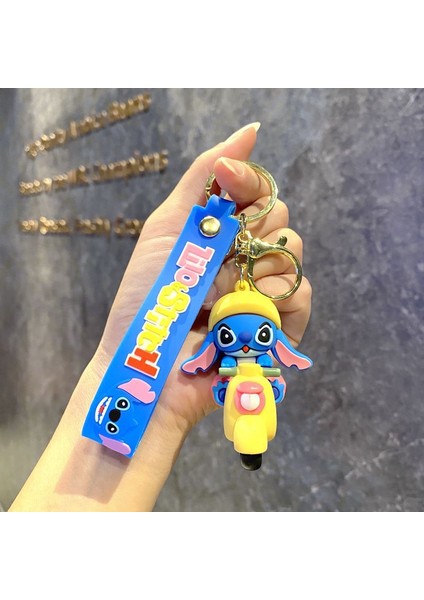 Çizgi Film Animasyon Stitch Serisi Yumuşak Kauçuk Anahtarlık Bebek Çantası Kolye Anahtarlık Küçük Hediye (Yurt Dışından)