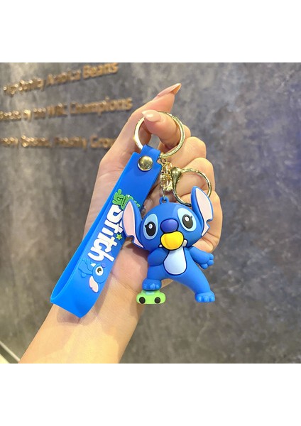 Çizgi Film Animasyon Stitch Serisi Yumuşak Kauçuk Anahtarlık Bebek Çantası Kolye Anahtarlık Küçük Hediye (Yurt Dışından)