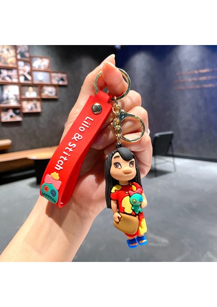 Çizgi Film Animasyon Stitch Serisi Yumuşak Kauçuk Anahtarlık Bebek Çantası Kolye Anahtarlık Küçük Hediye (Yurt Dışından)