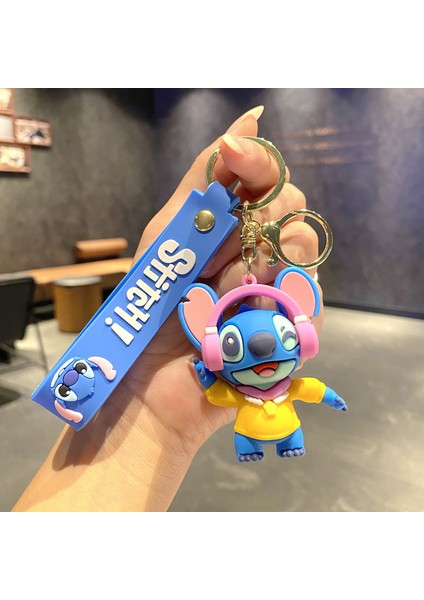 Çizgi Film Animasyon Stitch Serisi Yumuşak Kauçuk Anahtarlık Bebek Çantası Kolye Anahtarlık Küçük Hediye (Yurt Dışından)