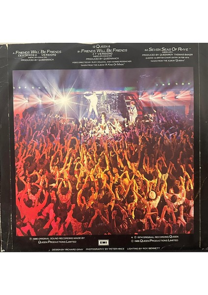 Queen- Friends Will Be Friends Dönem Baskı Maxi Single Plak fiyatları