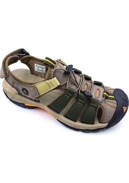 Burnu Kapalı Bej Haki Yeşil Erkek Outdoor Trekking Spor Sandalet indirimleri