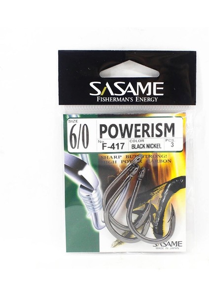 Powerism F-417 Black Nickel Iğne Iğne No : 3-0