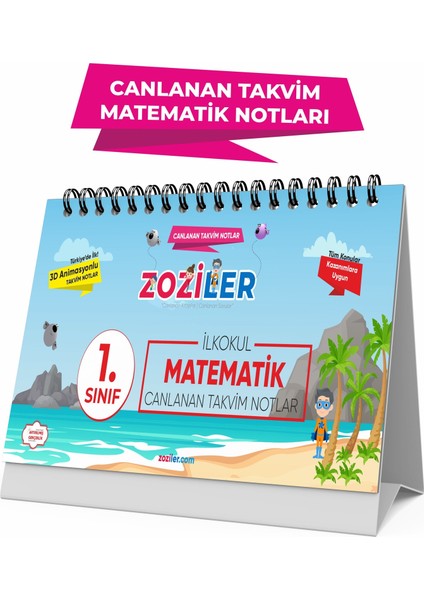 1.Sınıf Matematik Soru Bankası ve Canlanan Takvim Notlar modelleri