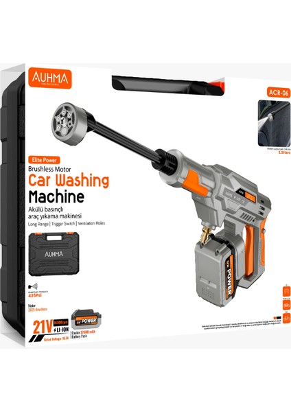 Pro Ultra Güçlü Auhma Çantalı Şarjlı Bahçe Sulama Basınçlı Araç Yıkama Makinesi modelleri