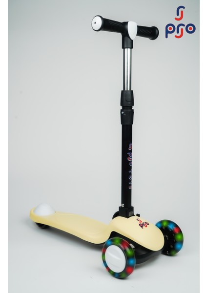 Işıklı/ledli Üç Teker Yükseklik Ayarlanabilir ve Katlanabilir Fren Sistemli Çocuk Scooter indirimleri