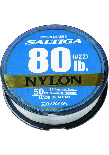 Saltiga Nylon 50M Leader Misina Çeker (Lb) : 170LB