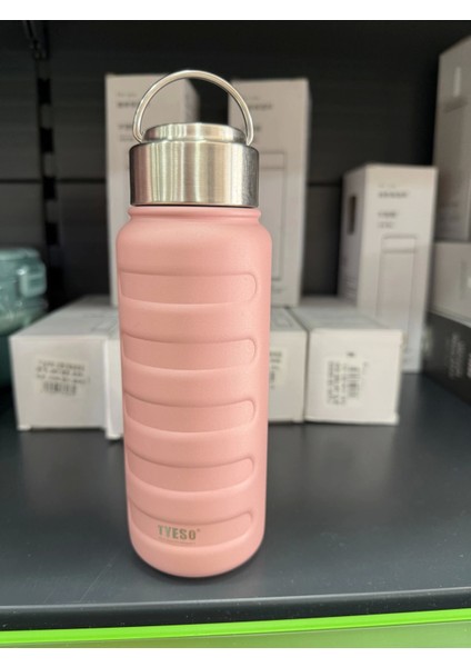 Paslanmaz Çelik Termos Su Şişesi 360ML Vakumlu Kapak Pembe Ithal Ürün modelleri
