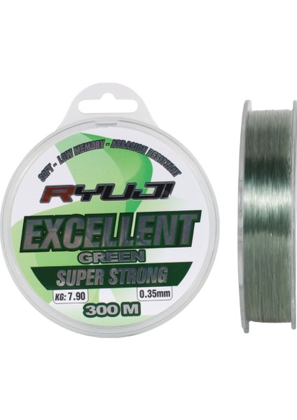 Excellent Green 300M Monofilament Misina Kalınlık (Mm) : 0,20MM