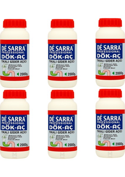 Dök- Aç Lavabo Gider Açıcı Sıvı - 2 Litrelik 6 Adet - 1 Koli