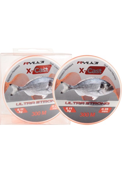 X-Cast Surf Orange 300M Monofilament Misina Kalınlık (Mm) : 0,35MM