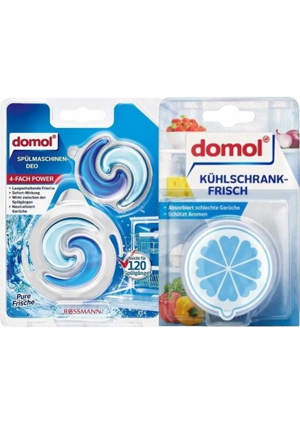 Bulaşık Makinesi Koku Giderici 120 Yıkama 2x6 ml + Kokusuz Buzdolabı Deodorantı Kartuş ve Karbon Filtre 40 gr