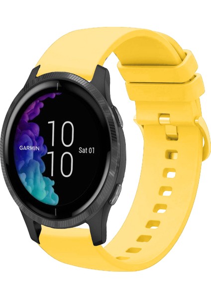 Garmin Venu ile Uyumlu Kordon Jel Silikon Tokalı Kayış