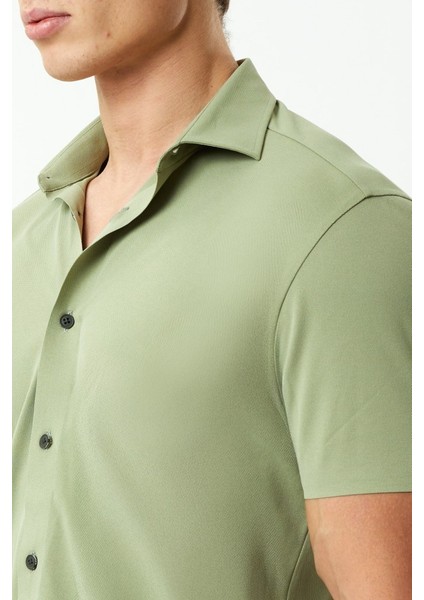 Erkek Yeşil Pike Gömlek modelleri