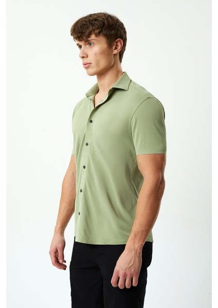 Erkek Yeşil Pike Gömlek fırsatları