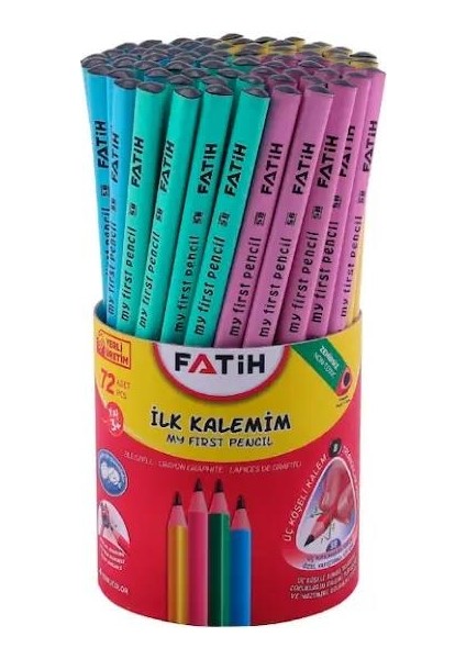 Ilk Kalemim Jumbo Üçgen Renkli Kurşun Kalem 72 Adet