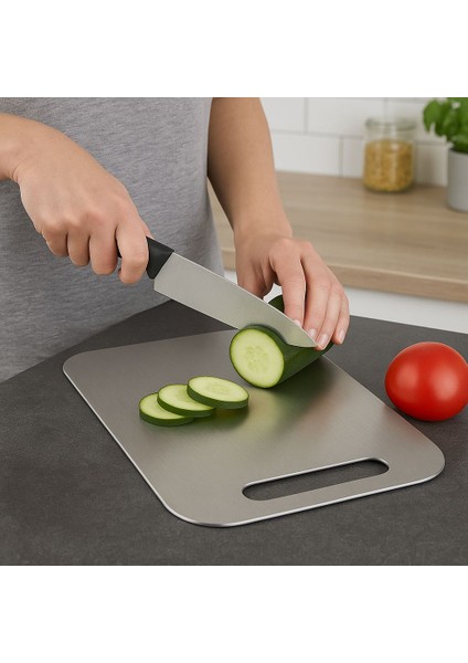 Paslanmaz Çelik Mutfak Kesme-Doğrama Tahtası 23X33 cm (Antibakteriyel) fiyatları