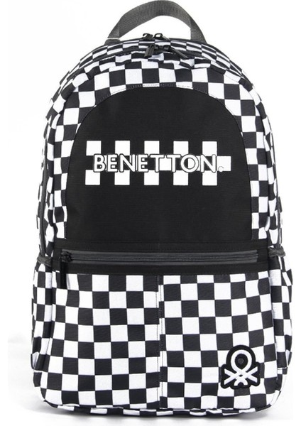 Siyah Beyaz Unisex Okul Çantası 03780