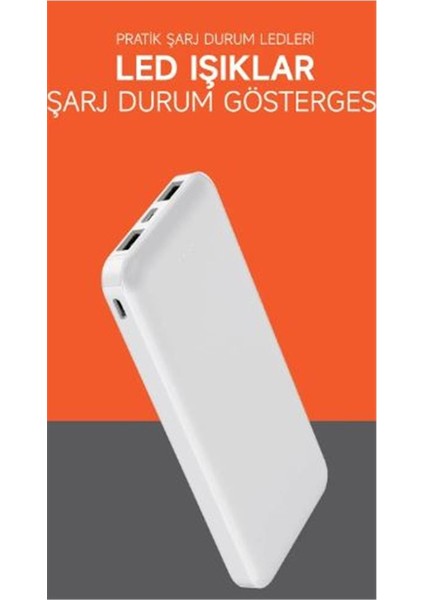 10.000 Mah Powerbank 2x USB Çıkışlı 1 Type-C ve 1 Micro Girişli SNP-3000-3001 fiyatları