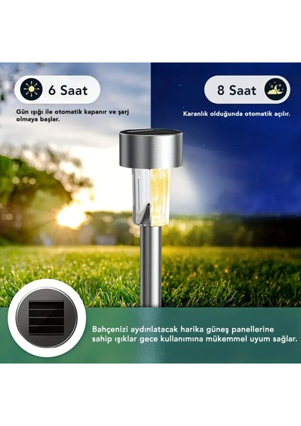 50'li Solar Yer Aydınlatması - Güneş Enerjili LED Işık Plastik Saplama Dış Mekan Bahçe Yolu Lambası indirimleri