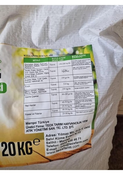 Katı Solucan Gübresi 20 kg fiyatları