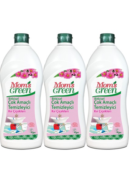 3'lü Set Bitkisel Çok Amaçlı Temizleyici Kır Çiçekleri Eco (3 Adet x 750ML)