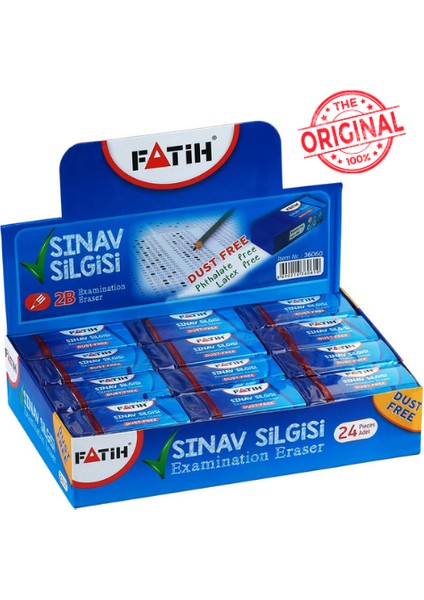 Mavi Dust Free Sınav Silgisi 24'Lü Kutu