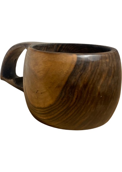 %100 El Yapımı Ceviz Ağacı Kuksa Bardak – Model No: 3 modelleri